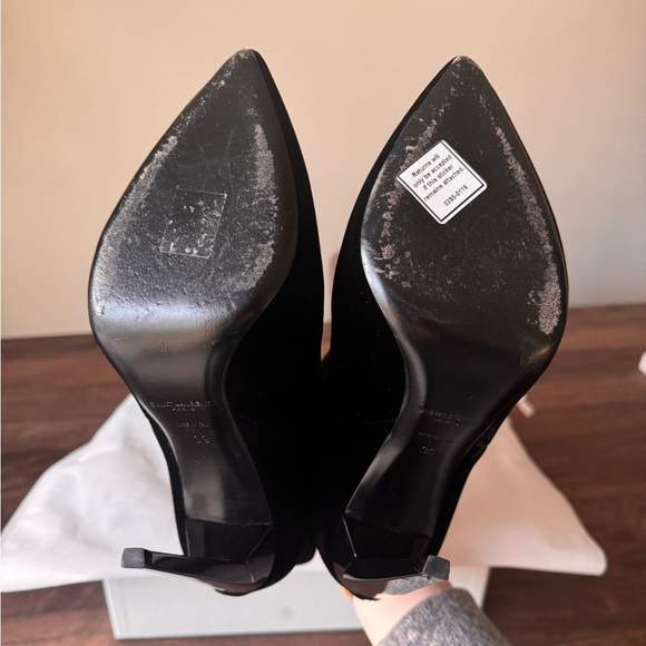 Saint Laurent Velvet Freja Ankle Boots - Picture 8 of 9